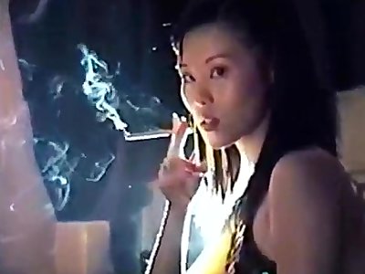 Asian Woman Smoking