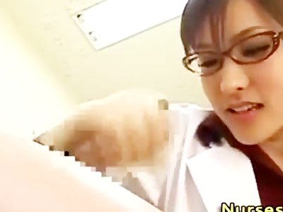 Asian woman doctor rimjob